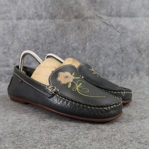 CallagHan Shoes Women 38 Loafer Leather Moccasin Casual Slip On Embroidered Flat